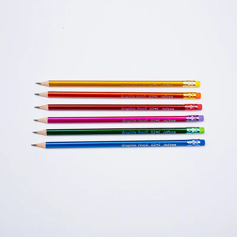 Flash paint HB Writing Pencils with Erasers
