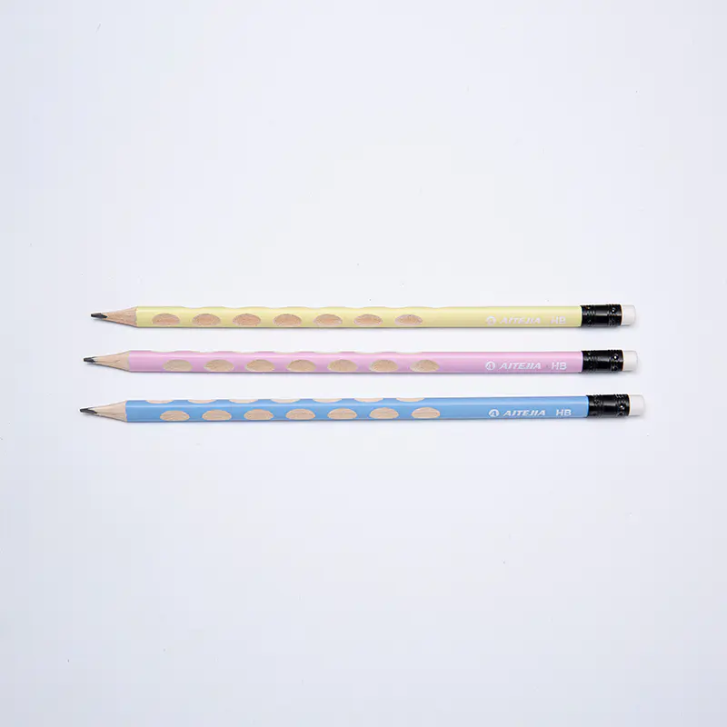 Triangle Wooden Ergonomic Groove HB Graphite Pencils