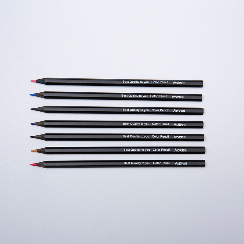 Professional Black Wood Hexagon Color Pencils